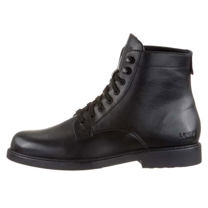 Boots Homme Levi's Amos Cuir Noir Lacets Taille 44 Full