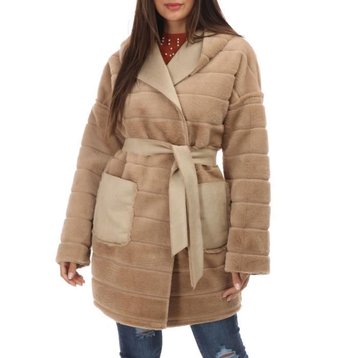 Manteau en suédine avec Capuche Visiter la boutique La ModeuseLa Modeuse 