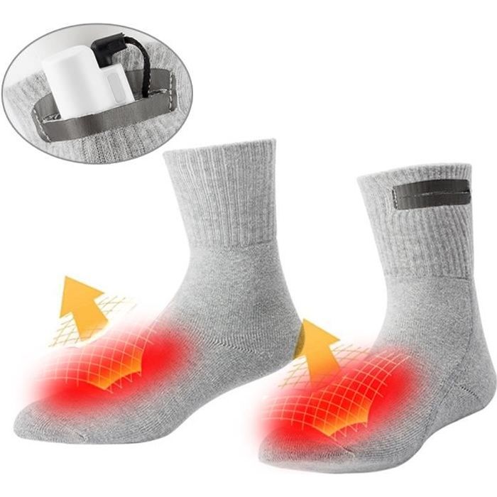 Chauffe-pieds Froids Dhiver Thermiques avec Batterie Rechargeable Type C 4800mAh 3,7V PROSmart Chaussettes Chauffantes Chaussettes Chauff/ées /électriques avec 3 R/églages de Chaleur