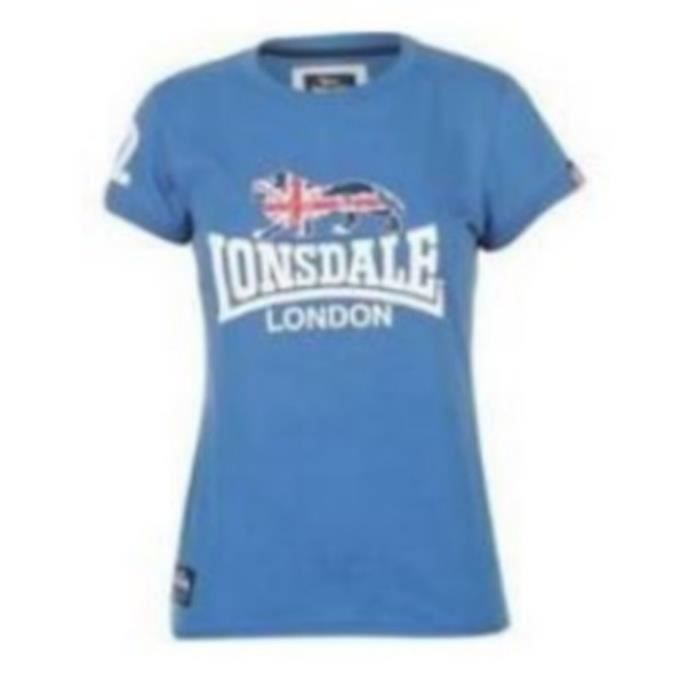 T-shirt Lonsdale Homme - Bleu - Taille L - Coton - Col Rond