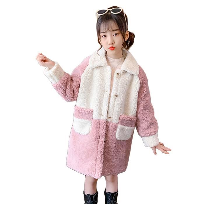 Veste Polaire Femme Fausse Fourrure – Cardigan Ouvert – Motif Carreaux – Automne/hiver – Coupe Ample