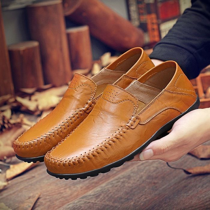 Mocassins Homme Elong Marron - Taille 41, Style Sportif, Neuf Avec Emballage