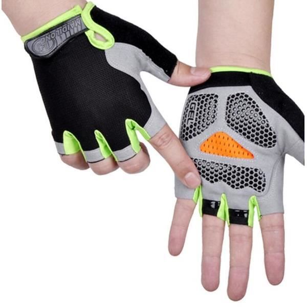 Gants De Cyclisme Demi-doigts - Taille M - Noir - Antidérapants Et Respirants