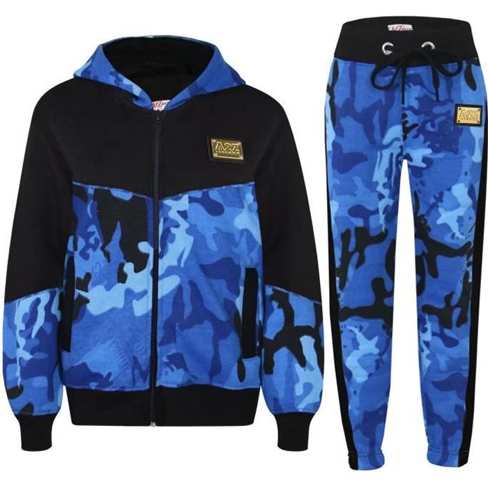 Sweat à Capuche Realtree Fishing Bleu Camouflage Taille L