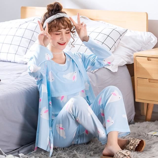 3304 Blue Pyjama De Maternité, 3 Pièces Par Ensemble, Vêtements De Nuit  D'allaitement Pour Femmes Enceintes, Combinaison Avec Imp 3304 blue -  Cdiscount Prêt-à-Porter