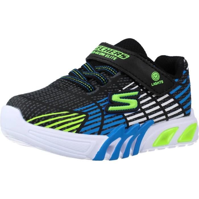 Skechers Basket - SKECHERS - 117857 - Noir - Scratch - Tige caoutchouc