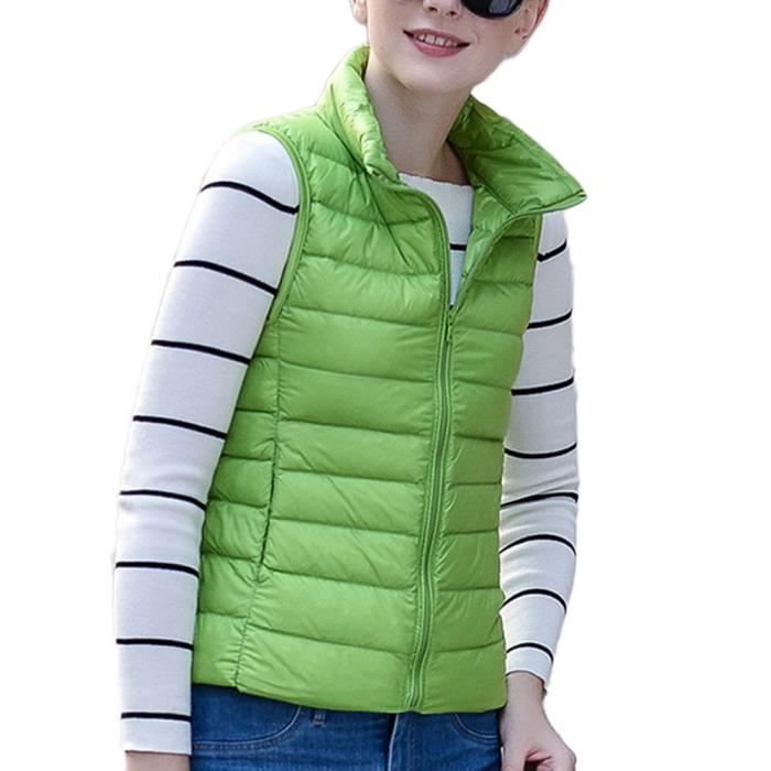 Gilet Duvet Femme Sans Manches ORANDESIGNE - Ultra Chaud, Col Roulé, Polaire Douce, Grande Taille, Zippé Pour L'hiver
