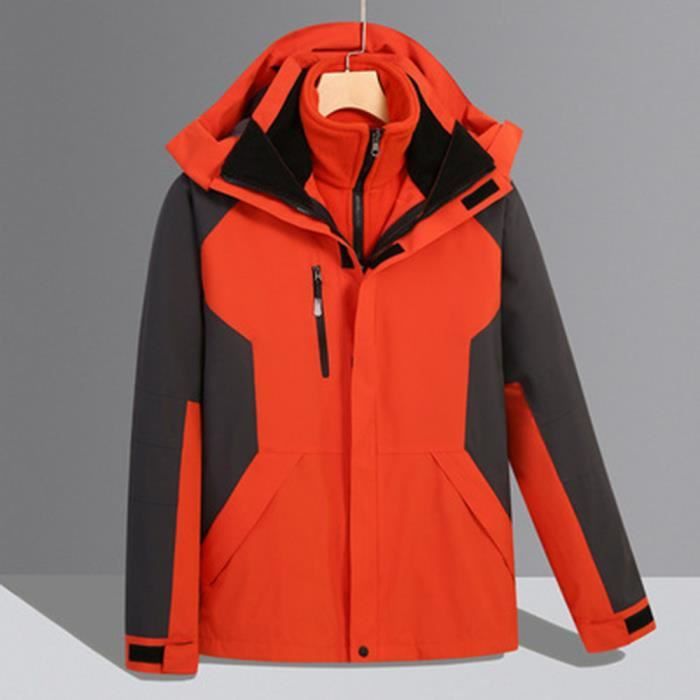 Sweat à Capuche Imperméable Volvo – Veste Polaire Épaisse Chaud Homme/Femme, Capuche Amovible, Noir XXL