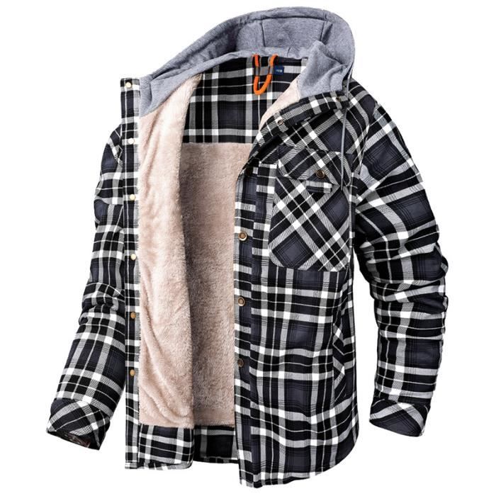 Veste chemise 2025 a carreaux homme