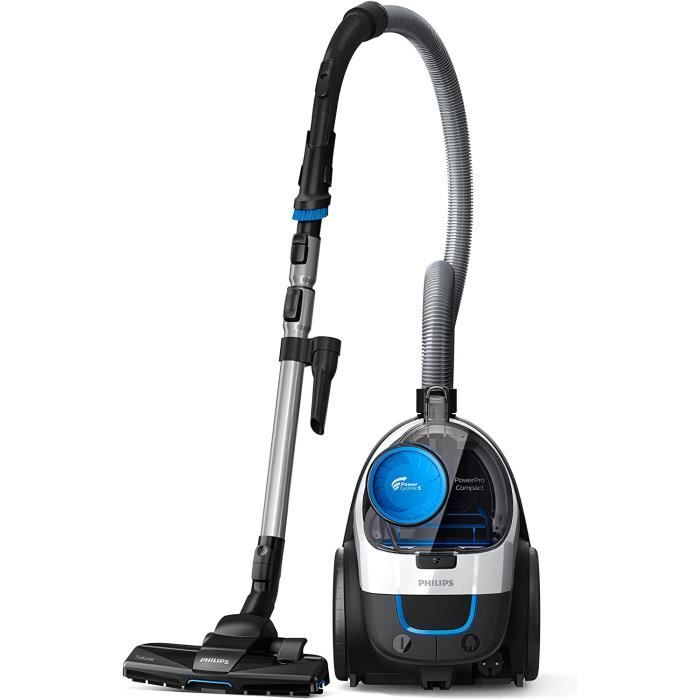 Aspirateur sans Sac - 900 W Avec Filtre HEPA et Brosse TriActive,Philips PowerPro Compact Série 3000 (FC9332/09)