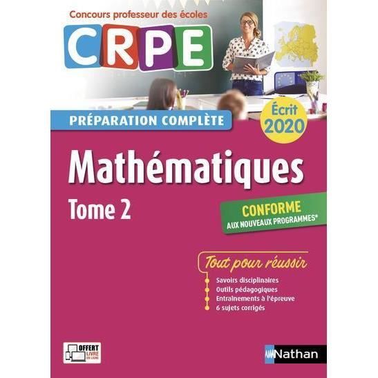 Livre Annales Crpe Mathematiques T 2 Ecrit Edition 2020 Achat Vente Livre Parution Pas Cher Soldes Sur Cdiscount Des Le 20 Janvier Cdiscount