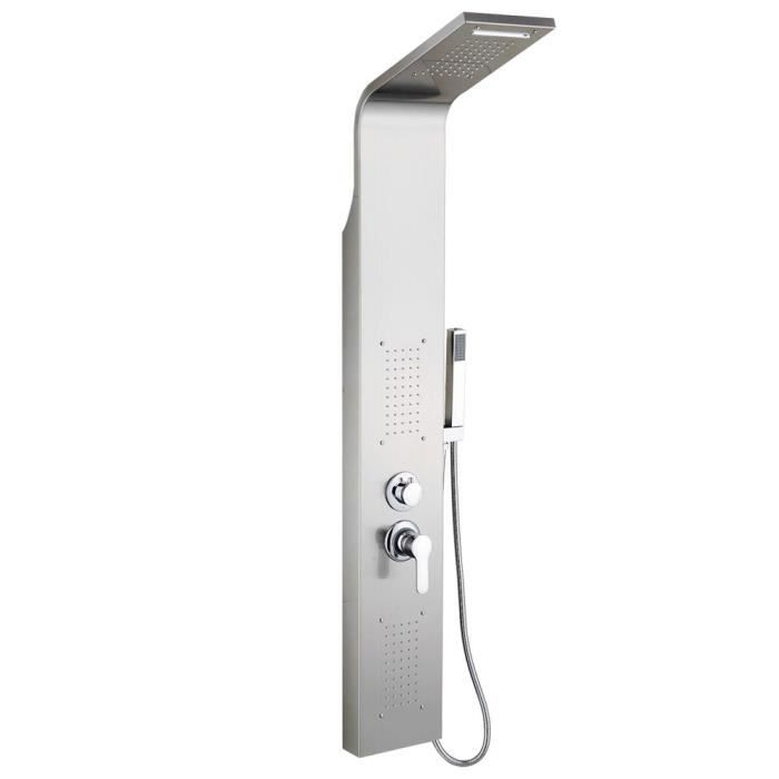 set de douche raccord de douche set de douche BONADE syst/ème de douche thermostat douche de pluie colonne de douche en acier inoxydable avec pomme de douche pluie tige de douche r/églable