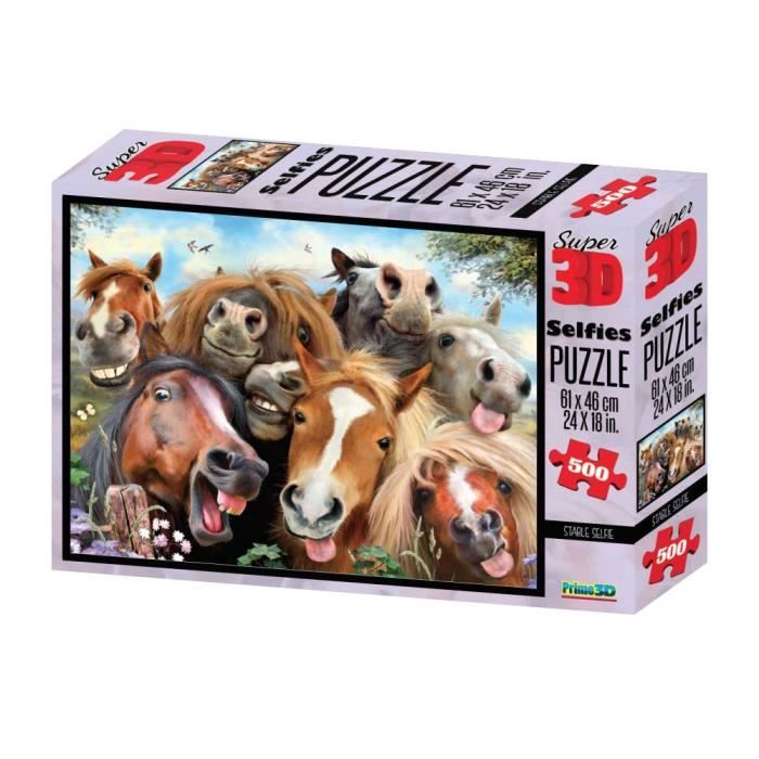 Puzzle Loup Selfie 3D, 500 pieces