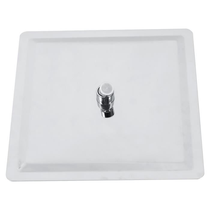 Tête De Douche Inox Carrée 25cm Ibergrif - Pommeau Pluie Économie D'Eau Rotatif 360° Inclinable