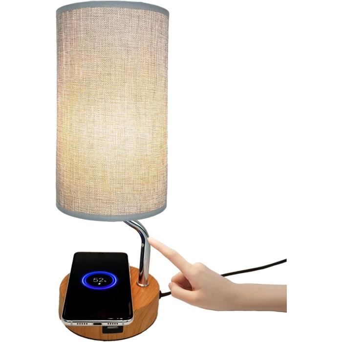 Lampe de chevet tactile avec port USB