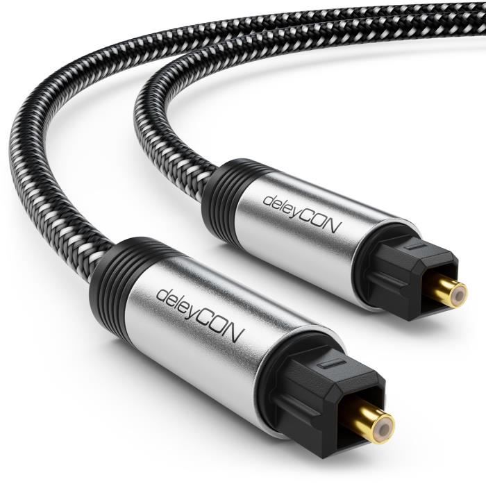 Schiuma 2M Toslink Câble Optique Audio Digital Fiches Plaquées Or Gaine ...