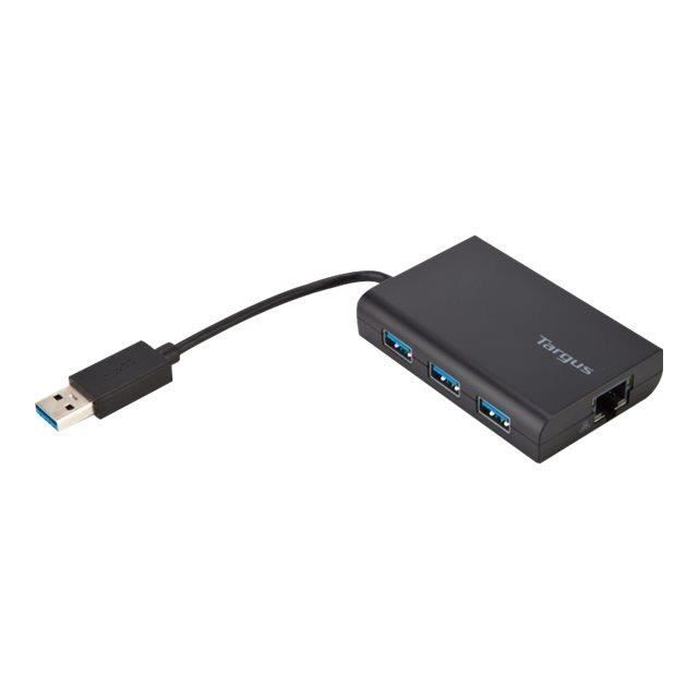 TARGUS HUB USB 3.0 avec Ethernet GigaBit - Noir