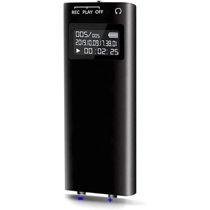 MECHEN Dictaphone 64 Go, Enregistrement HD En Un Clic (1536 Kbps