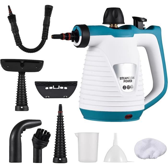 Nettoyeur Vapeur Portable BEHOME - 1000W Avec 9 Accessoires Pour Maison Et Voiture