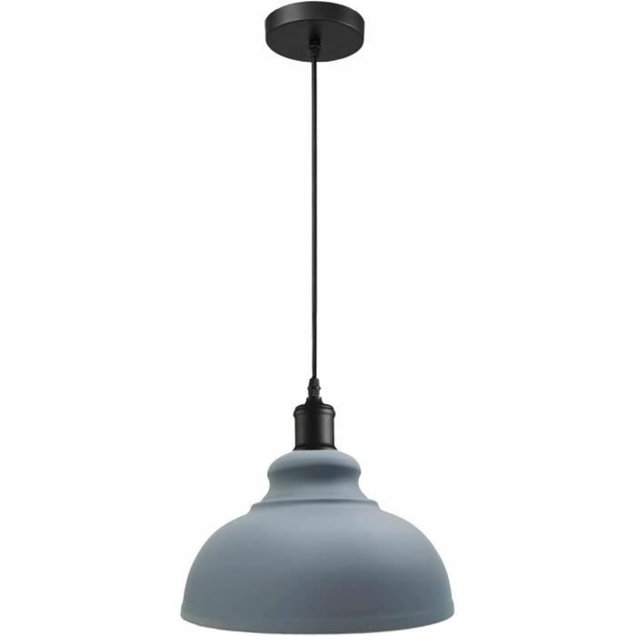 Suspension Luminaire Industrielle E27 26CM Noir Plafonnier Lustre Susepnsion Luminaire Pour Couloir Escalier Chambre Salon