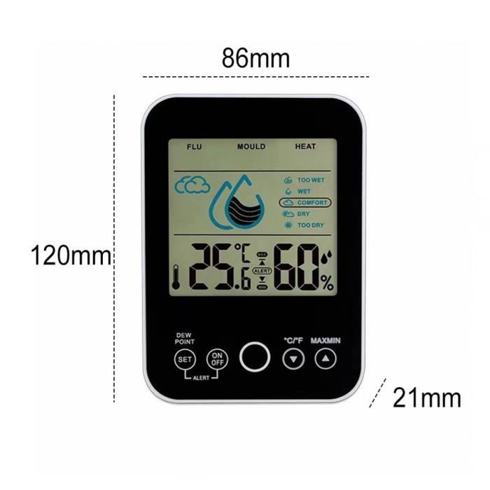 Thermomètre-hygromètre Analogique - Lot De 2, Facile à Lire