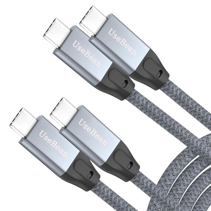 Câble Usb Type C vers Usb Type C blanc 100cm