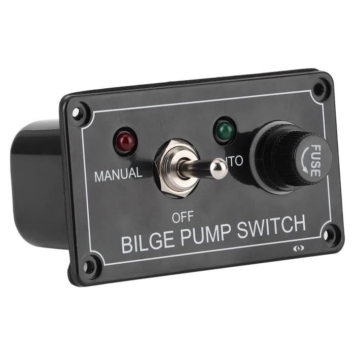 Interrupteur Pompe De Cale Marin 12V – 3 Positions (Manuel/Off/Auto), Panneau à Bascule, Pour Bateau Ou Voiture