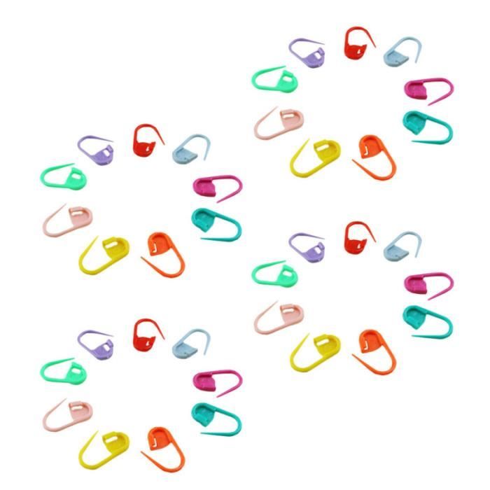 Marqueurs De Mailles Mignons Forme Vache - Lot De 20 En 5 Couleurs, Alliage émaillé, Pour Crochet Et Tricot - 12