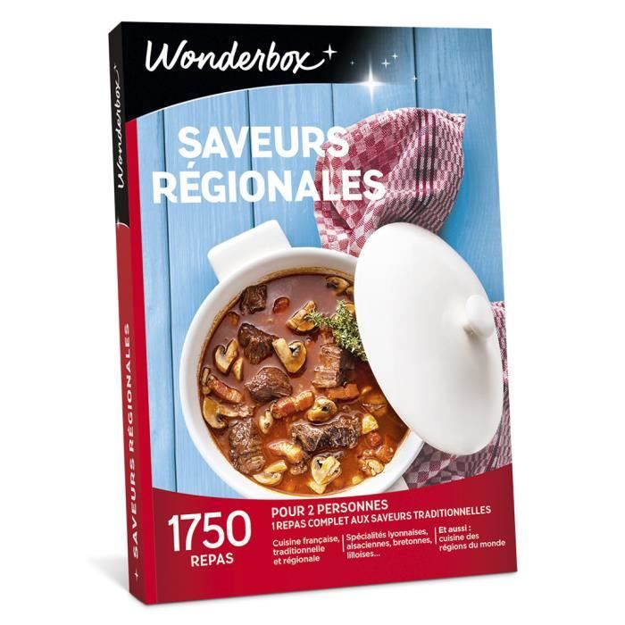 Wonderbox - Box cadeau - Saveurs régionales - 1750 repas complets aux saveurs traditionnelles !
