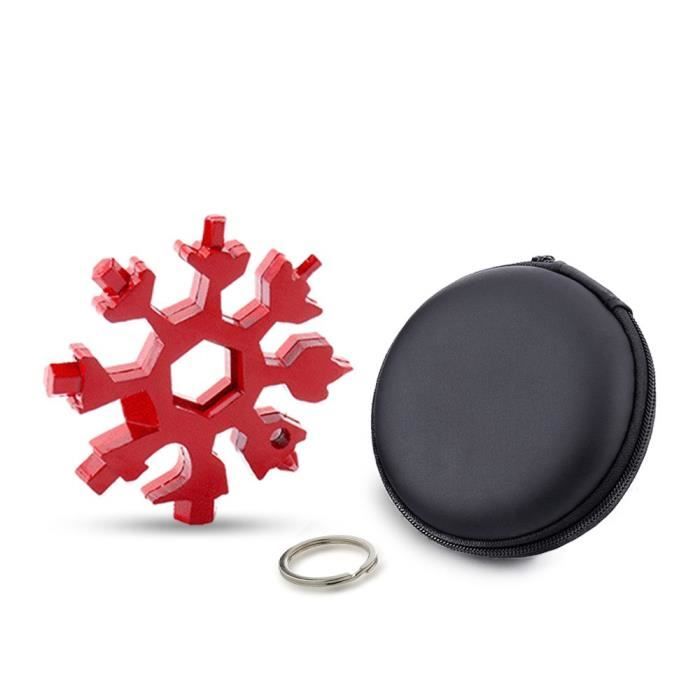 Outil Multifonction Vélo 10 En 1 - Porte-Clés Avec Sifflet Et Ouvre-Bouteille - Alliage Aluminium
