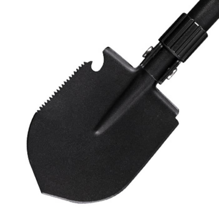 Pelle De Camping, 18,5 Pouces, Portable, Ergonomique, Pliable, En Acier A Haute Teneur En Carbone Pour Toutes Les Occasions Camping Randonnee Jardin Noirargent 87641439