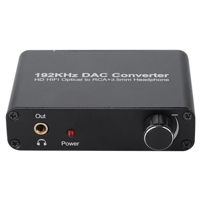 Convertisseur Audio Coaxial Entièrement Numérique, Fiber Optique TV Vers Audio Spdif Vers Coaxial Vers Decodeur Numerique 3 5 Double Lotus Vers Analogique