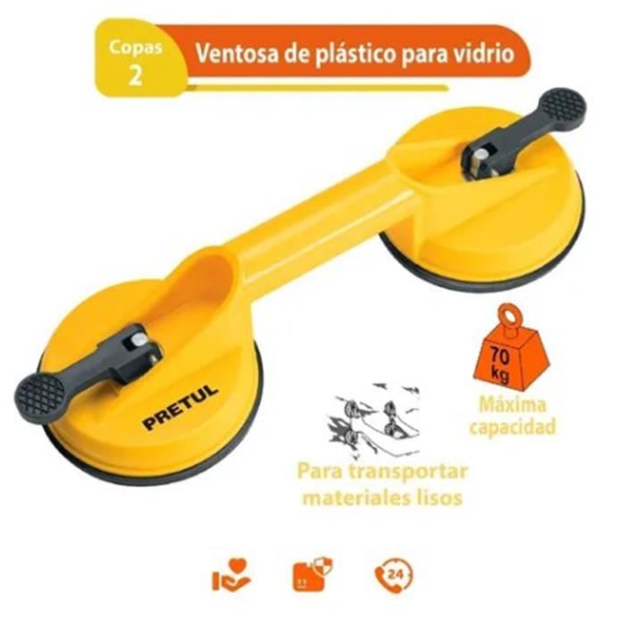 Ventouse Double 12 Cm – 2 Pièces – Pour Transport Ou Fixation Sur Vitres – Marque Relaxdays – Bleu – Neuf