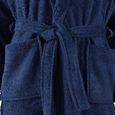 Haute qualité - Peignoir unisexe Terry 100 % Robe de Chambre Peignoir de Bain-Peignoir Unisexe homme femme en Coton Bleu marine M Vi-1