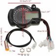 Universal Jauge Compteur de vitesse Odomètre Tachymètre kilométrique Moto LCD Digital-1