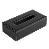 Housse De Boîte à Mouchoirs Carrée Talayituse - 13x13x14 Cm, Cuir Synthétique, Avec Sangle Inférieure Pour Changement Facile