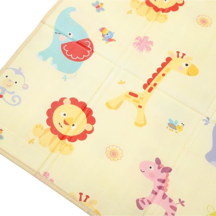 Grand tapis mousse bébé multicolore pliable – 200x150cm ép. 2cm