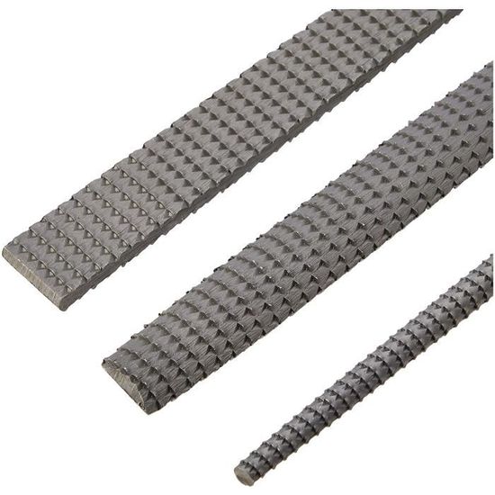 6 Limes Genève WORKPRO - 318mm - Plate, Ronde, Demi-ronde, Triangulaire - Pour Bois, Métal, Plastique