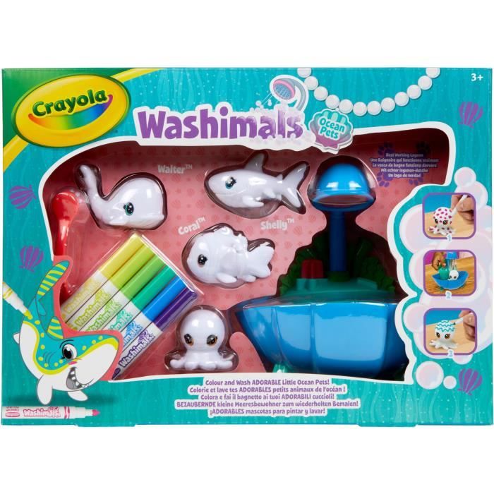 Crayola - Washimals Animaux fantastiques - Coffret de coloriage lavable  pour enfants des 3 ans 798051