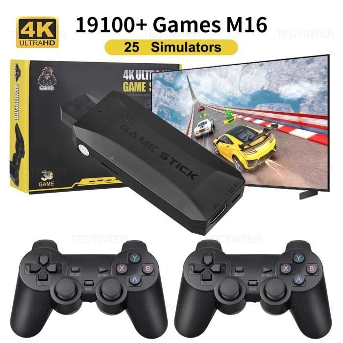 Console de jeu TV 4K - PIMPIMSKY - 64G - 15000+ jeux - 2 manettes sans