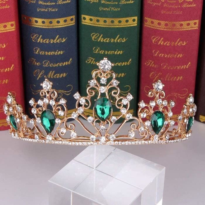 Couronne princesse mariage, bijoux royal cristal Annabelle