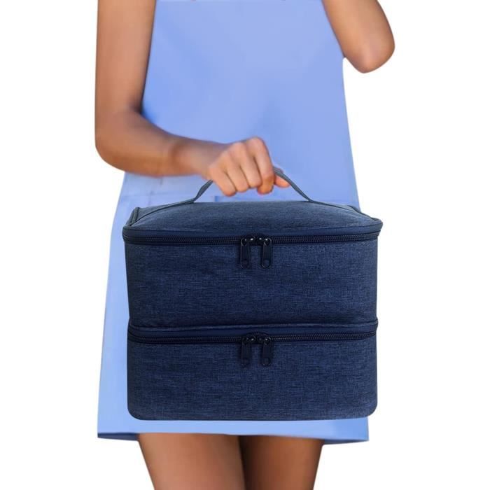 Étui Organisateur Pour Vernis à Ongles - Double Couche, 30 Bouteilles, Cuir PU, Noir