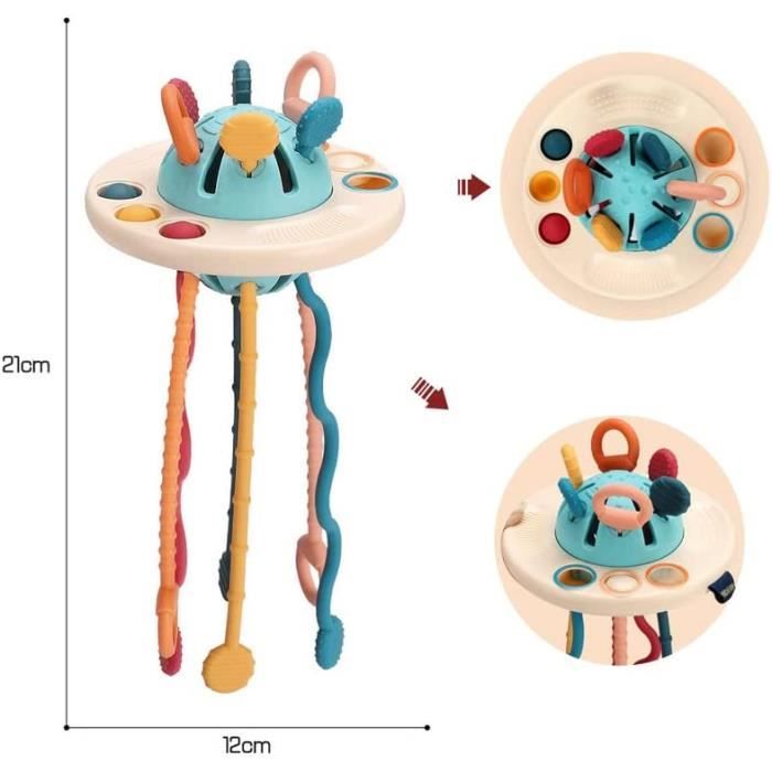 Jouet Sensoriel Montessori Crabe En Silicone - Jouet De Motricité Fine Pour Bébé Dès 18 Mois, Sans BPA