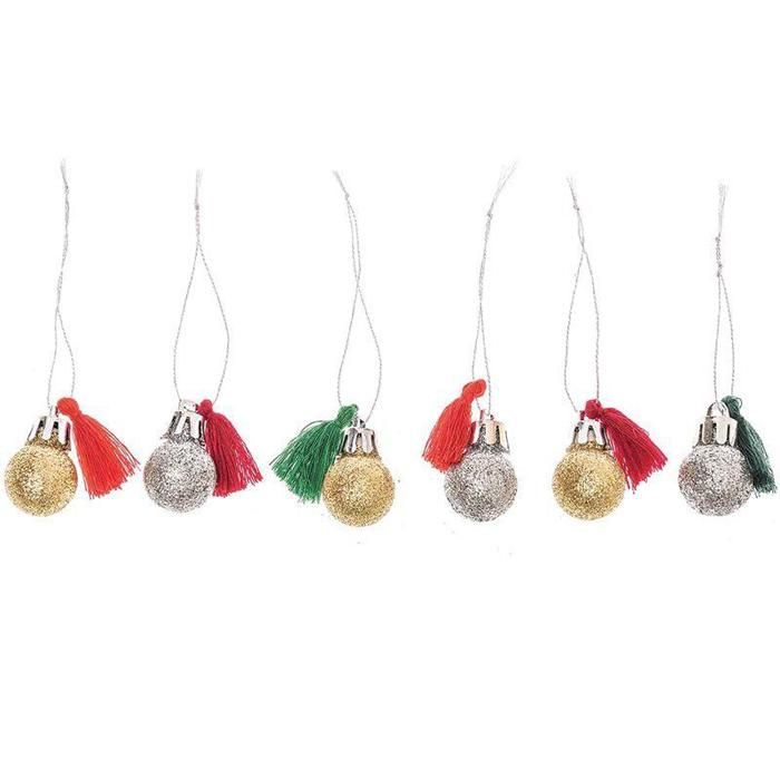 SECFOU 80 Pièces Boules De Noël Mini Paillettes Multicolores