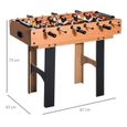 HOMCOM Table multi jeux 4 en 1 babyfoot billard air hockey ping-pong avec accessoires MDF bois 87 x 43 x 73 cm-2