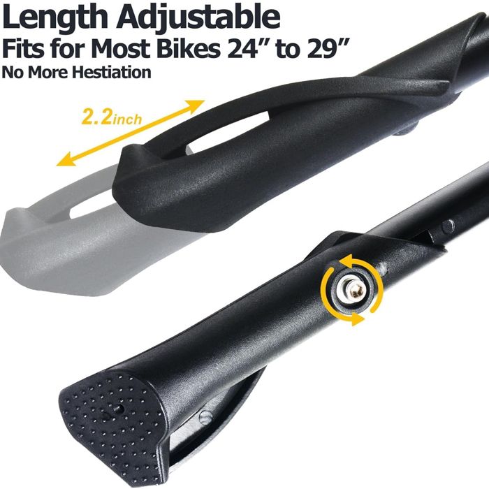 Gohytal Béquille Vélo Réglable 24 à 29 Pouces - Pied Antidérapant Charge 35kg VTT Ville Route