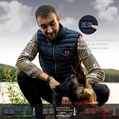 SowYee Gilet Chauffant lectrique Avec Batterie 15000mAh Veste Chauffante  Sans Manche ultraléger 9 Zones réchauffeurs 3 XXL - Cdiscount