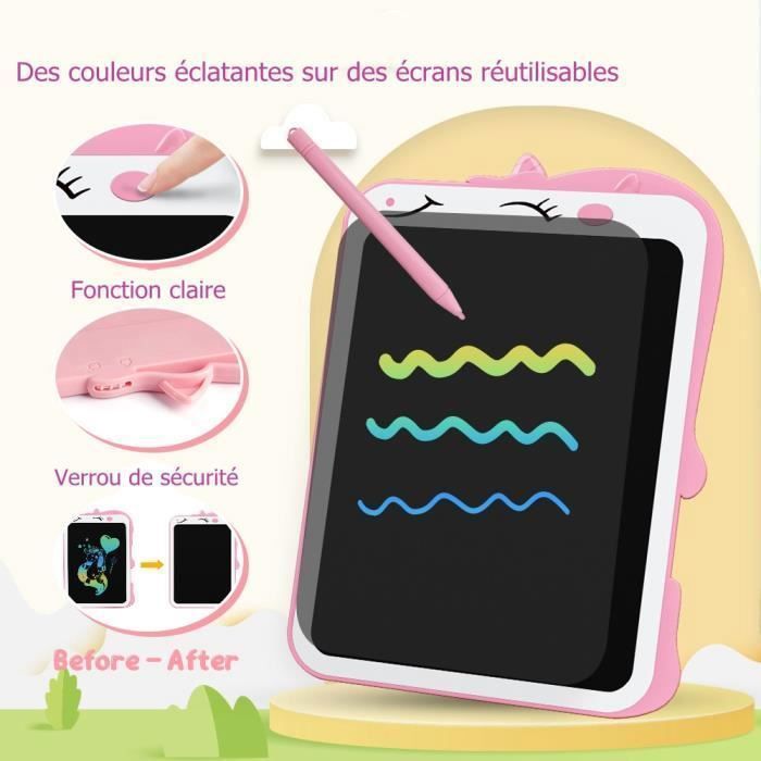 Téléphone intelligent jouet pour enfants – écran tactile de 2,8 po, deux caméras, MP3, 13 jeux de casse-tête, moniteur d'habitudes – cadeau éducatif pour filles et garçons de 4 à 10 ans (rose
