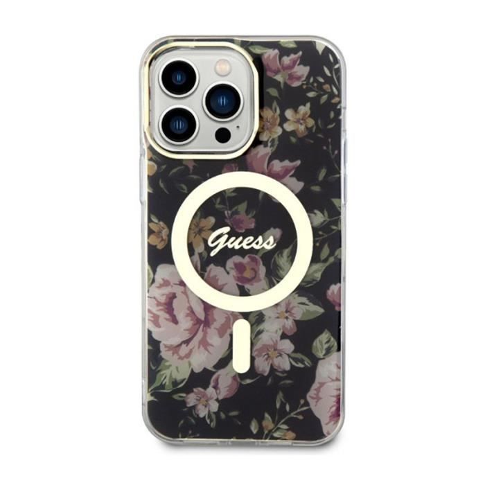 Coque Guess Pour IPhone 11 Collection Saffiano Noir - Avec MagSafe