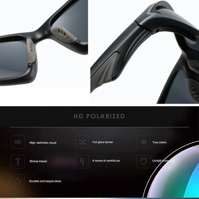 Aullwyr Lunette De Vitesse Cyclisme P-V Lunettes De Soleil Homme Polarisées Lunette Vélo Moto Sport Ski La Course Conduite Pour Homme Femme Protection UV400